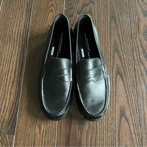 Rockport Black Leather Penny Loafers
